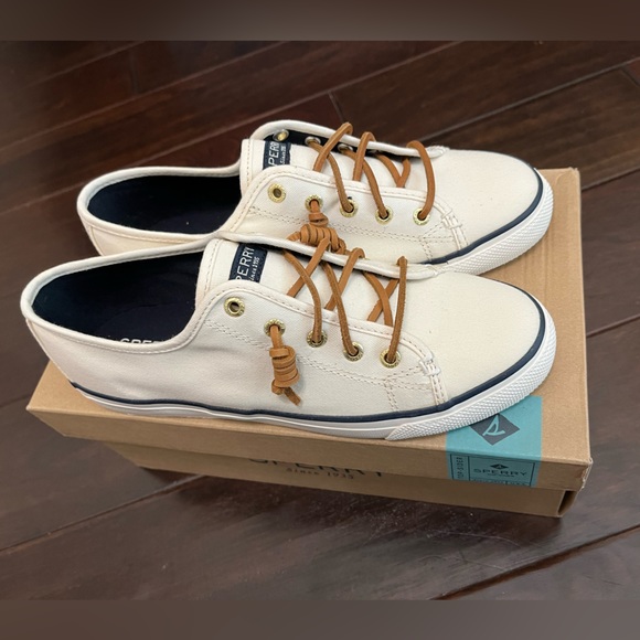 Sperry Shoes Sperry Womens Top Sider Boat Shoes Seacoast Ivory New With Box Size 75 Poshmark